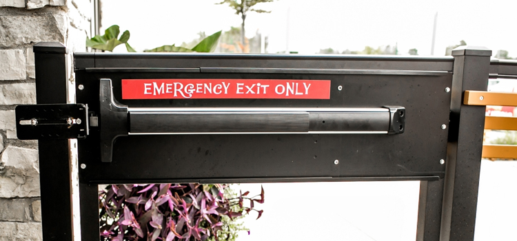 emergency push bar installation in Pomona